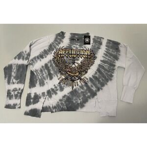 Affliction Rebel Rose Tour LS Crewneck‎ S Tie Dye Sweatshirt Comfort Y2K Style